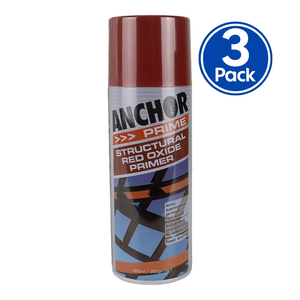 Anchor Prime Structural Red Oxide Primer 300Gm Anti-Corrosive Metal Coating X3 1