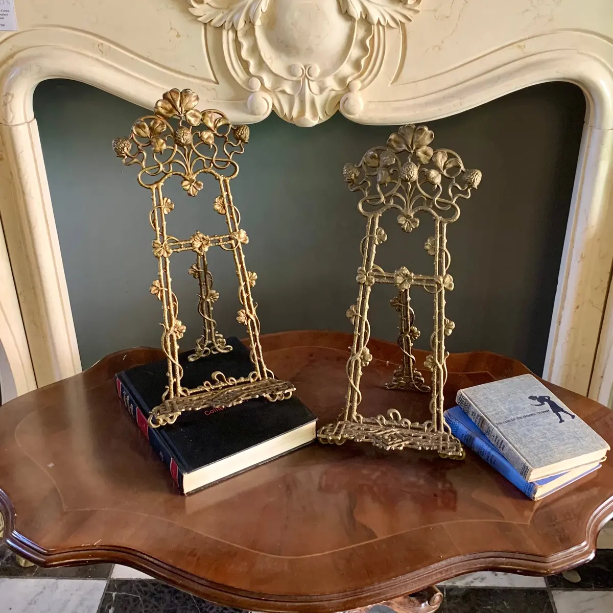 Antique Decorative Cast Iron Book Holders - Sold 1