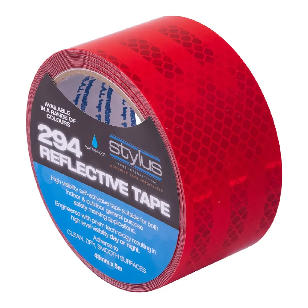 Stylus 294 Reflective Tape 48Mm X 5M Red Waterproof High Visibility 1