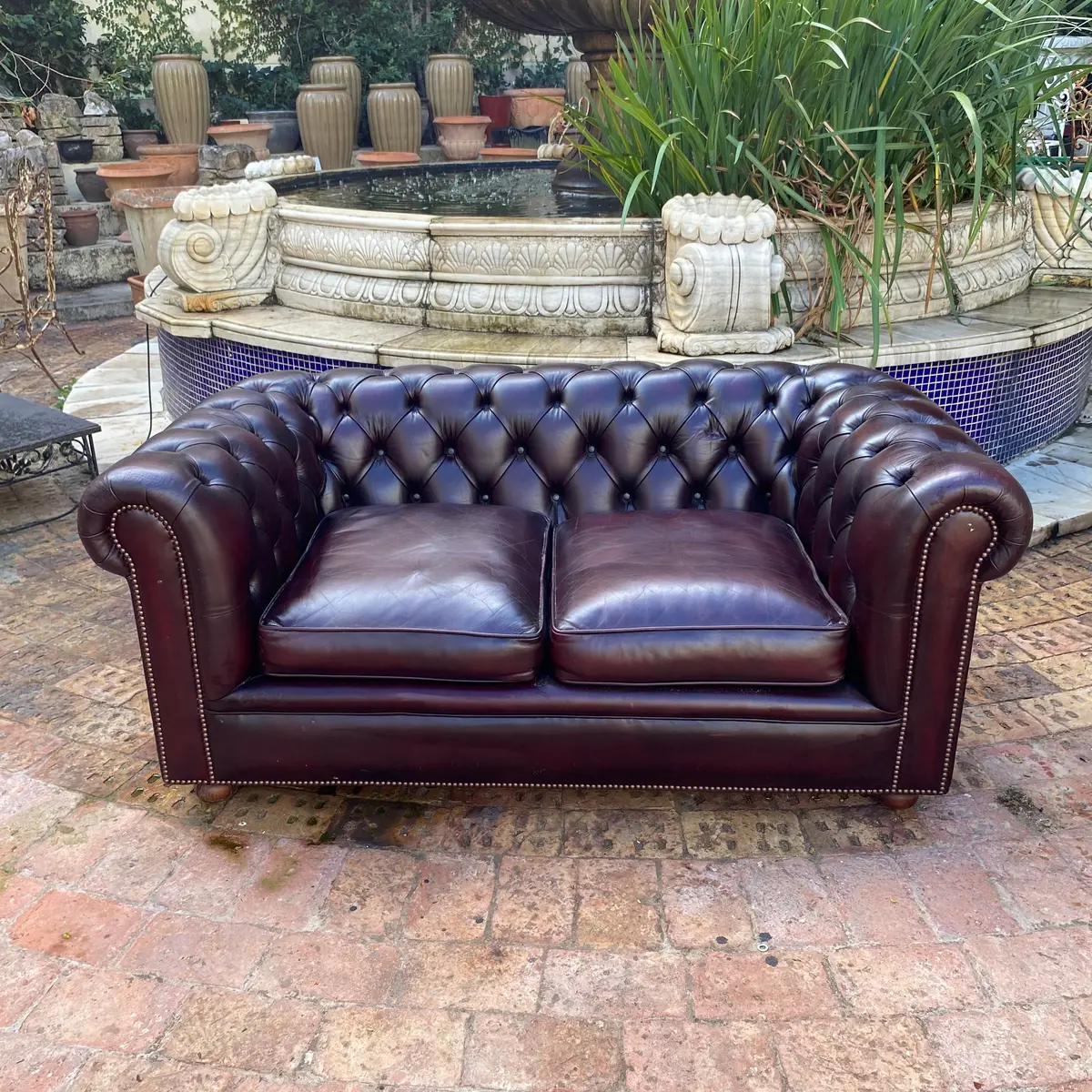 Gorgeous Dark Leather Chesterfield - Sold 1