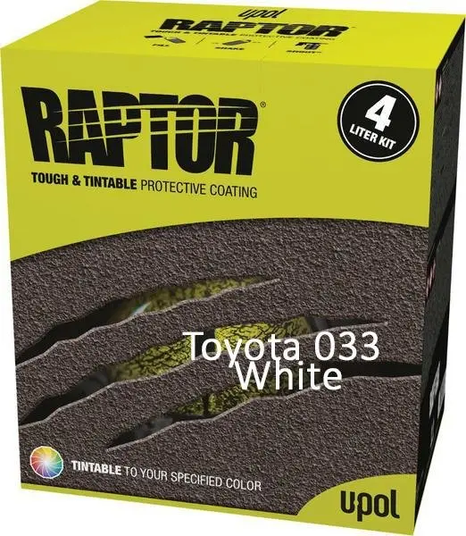 U-Pol Raptor Tintable For Toyota 033 White Protective Bed Liner Kit 4L 1