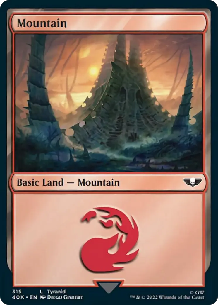 Mountain (315) (Surge Foil) [Warhammer 40,000] 1