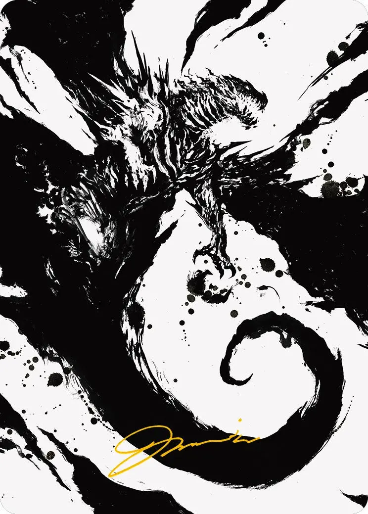 Capricious Hellraiser Art Card (Gold-Stamped Signature) [Phyrexia: All Will Be One Art Series] 1