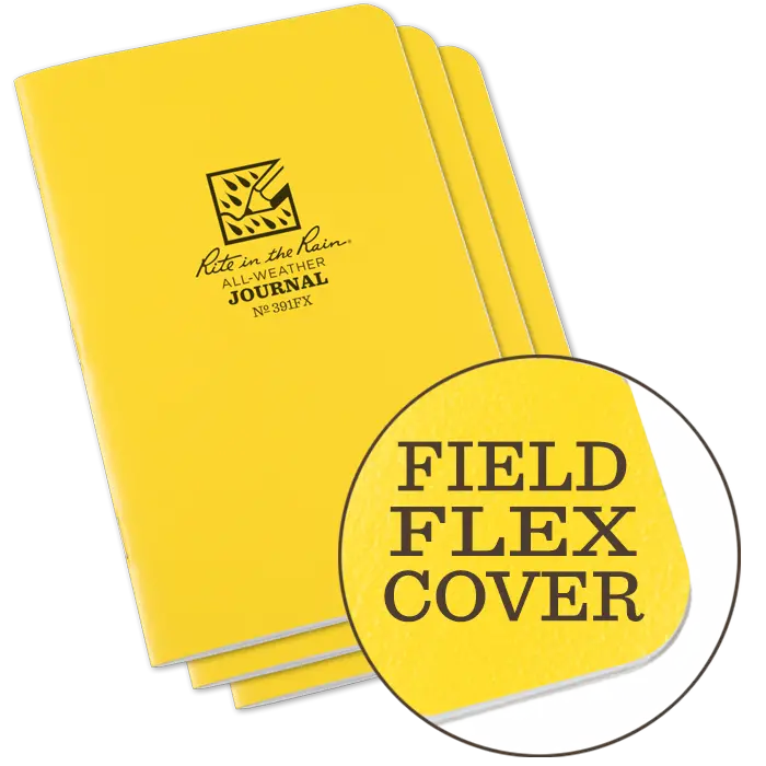 Rite-In-The-Rain - #391Fx Notebook, Field Flex, Journal Pattern, Pkg Of 3 1