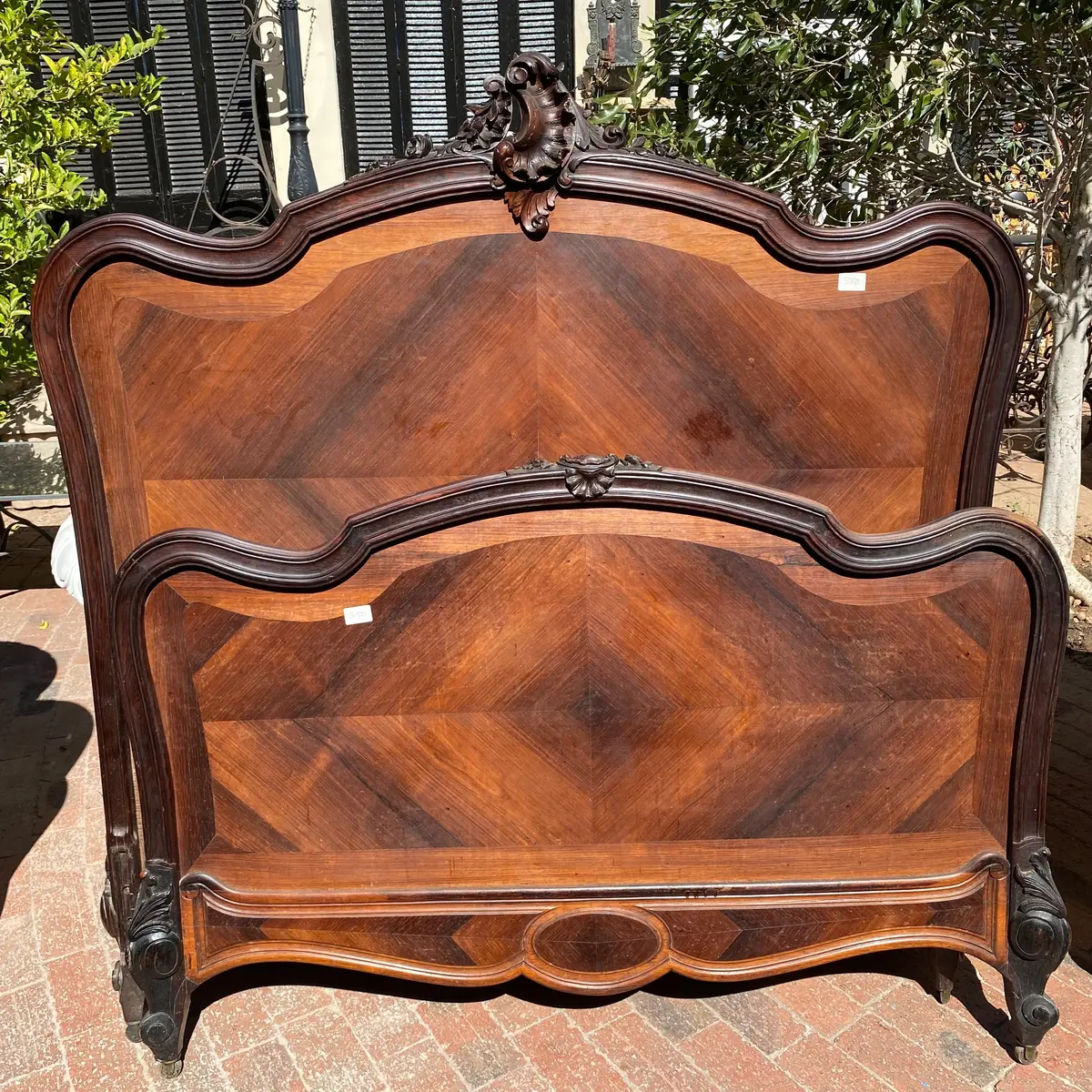 Gorgeous Antique Mahogany Bed Frame - Double - Sold 1