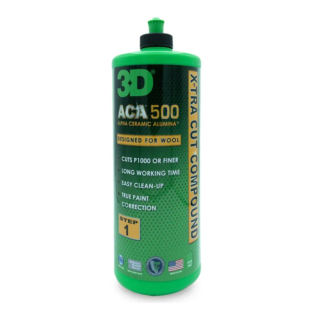 3D Aca 500 X-Tra Cut Compound 946Ml Step 1 Cuts P1000 Cutting Wool Pad Buffing 1