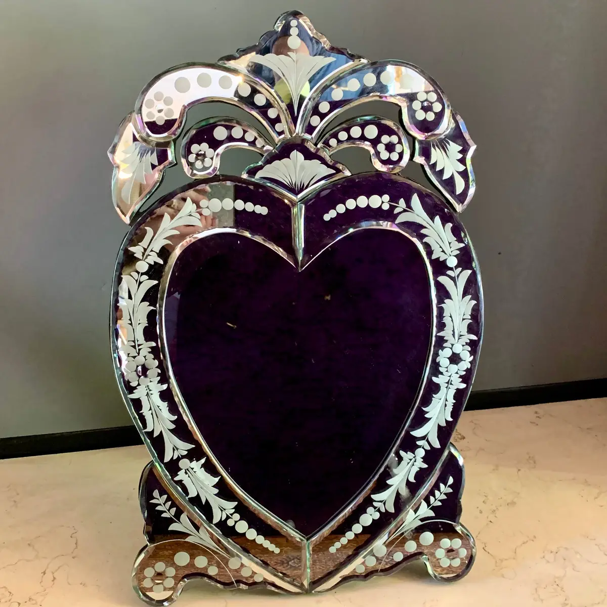Stunning Venetian Heart Table Mirror 1