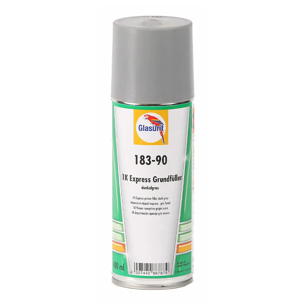 Glasurit 183-90 1K Express Quick Dry Primer Filler Dark Grey 400Ml Aerosol 1