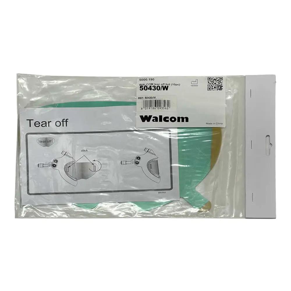 Walcom Visor Tear Offs 360 Evo Mask Respirator X 10 Pack - 50430/W 1