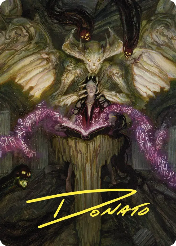 Demonic Tutor Art Card (Gold-Stamped Signature) [Commander Masters Art Series] 1