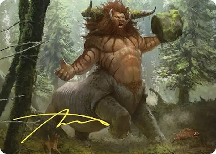 Stonehoof Chieftain Art Card (Gold-Stamped Signature) [Commander Masters Art Series] 1