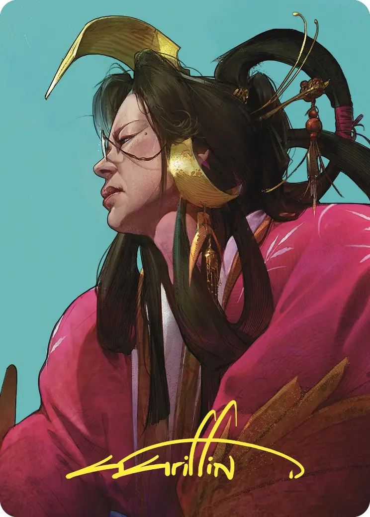 Azami, Lady Of Scrolls Art Card (Gold-Stamped Signature) [Commander Masters Art Series] 1