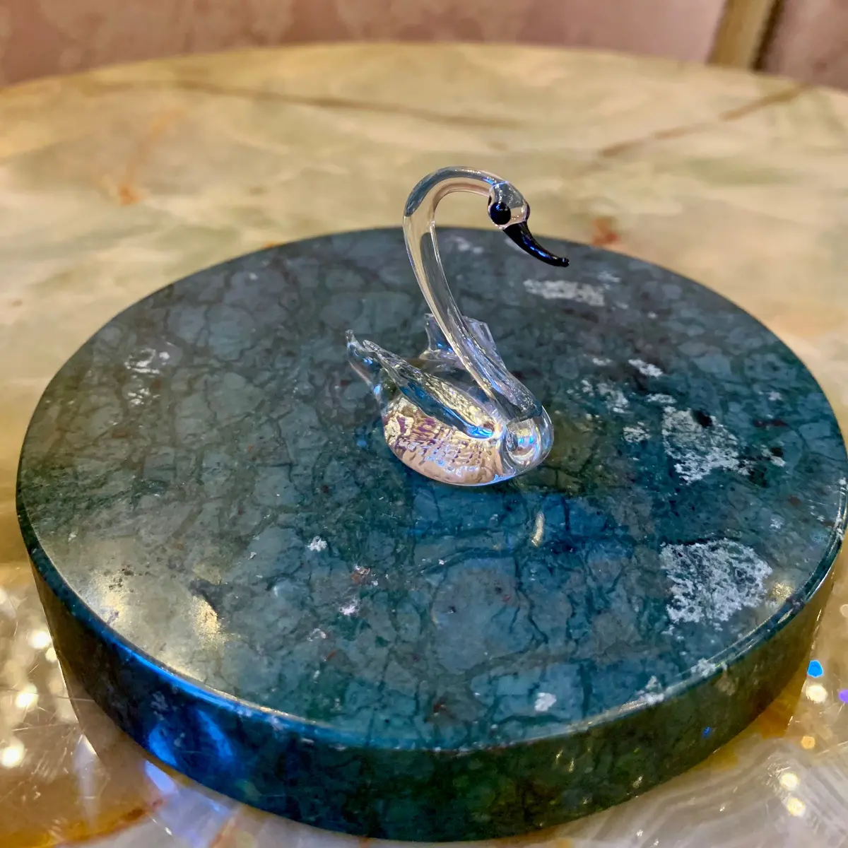 Super Sweet And Small  Murano Swan Ornament 1