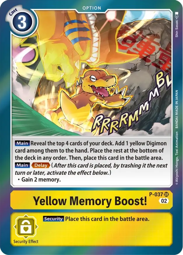 Yellow Memory Boost! [P-037](Resurgence Booster) [Promotional Cards] 1
