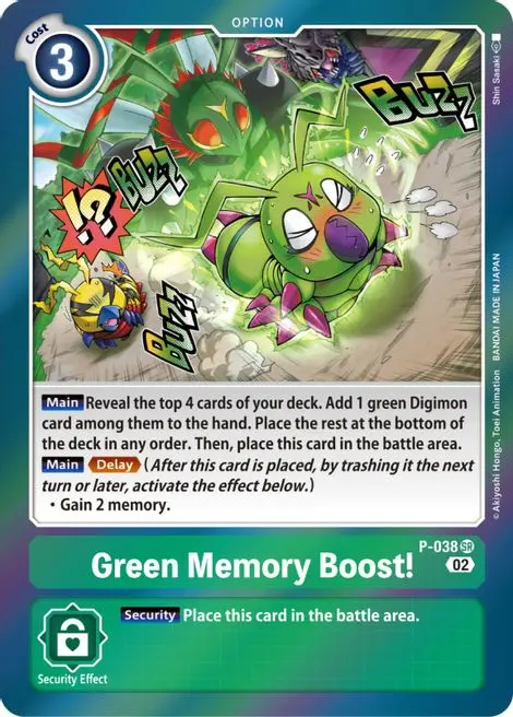 Green Memory Boost! [P-038] (Resurgence Booster) [Promotional Cards] 1