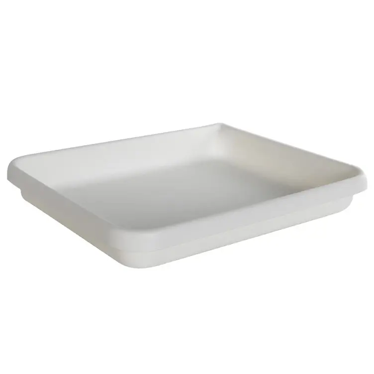 Dissecting Tray, White Hdpe Plastic, Medium 1