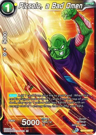 Piccolo, A Bad Omen (Bt11-098) [Vermilion Bloodline 2Nd Edition] 1