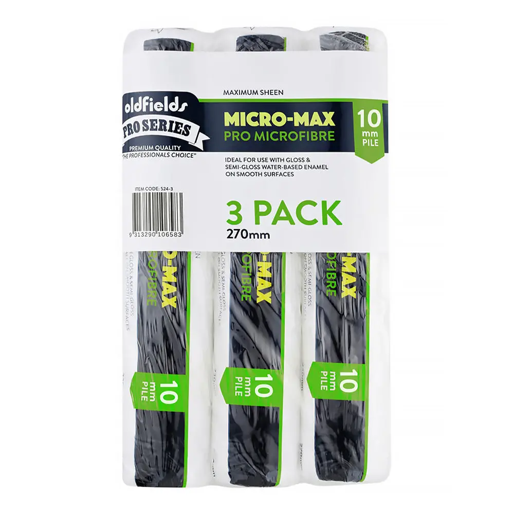 Oldfields Pro Series Microfibre 270Mm X 10Mm Nap X 3 Pack For Waterbased Paint 1