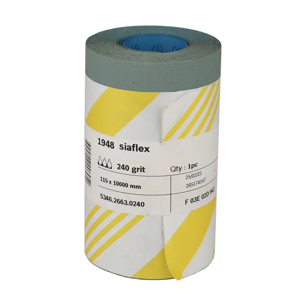 Sia 1948 Siaflex Sandpaper Roll 115Mm X 10M 240 Grit P240 Abrasive Sanding Paper 1