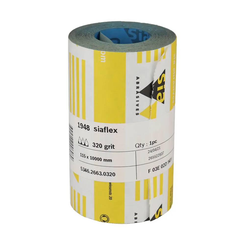 Sia 1948 Siaflex Sandpaper Roll 115Mm X 10M 320 Grit P320 Abrasive Sanding Paper 1