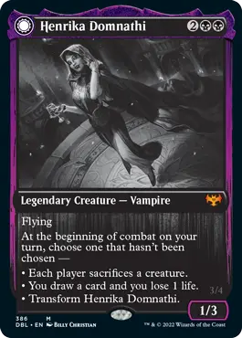 Henrika Domnathi // Henrika, Infernal Seer [Innistrad: Double Feature] 1