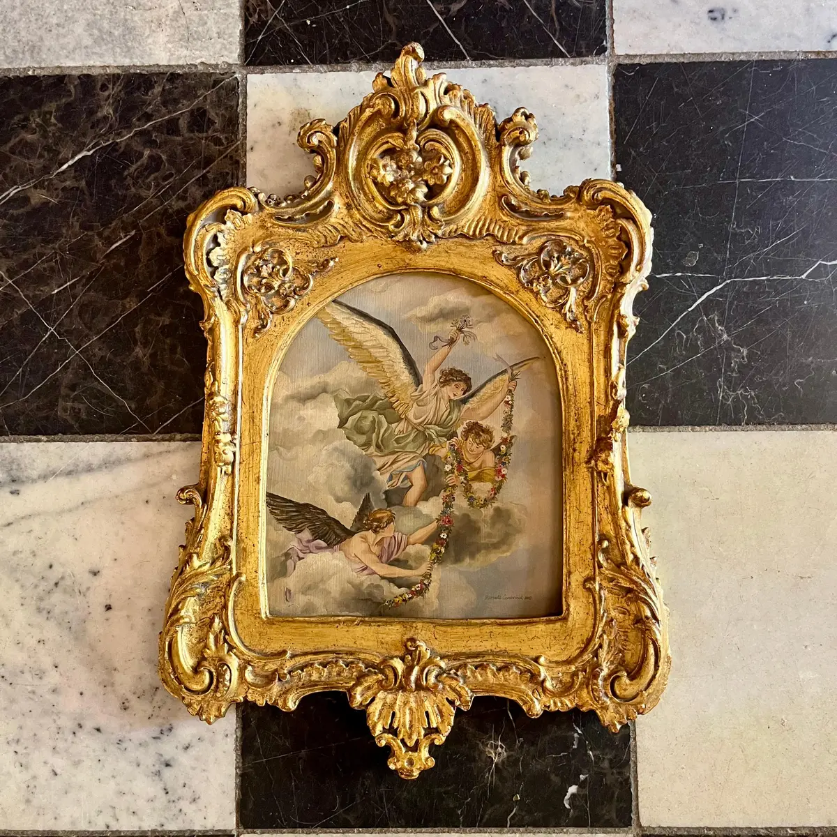 Herald Angels In Gilded Frame By Marinda Combrinck — Oil On Board, 2003 1