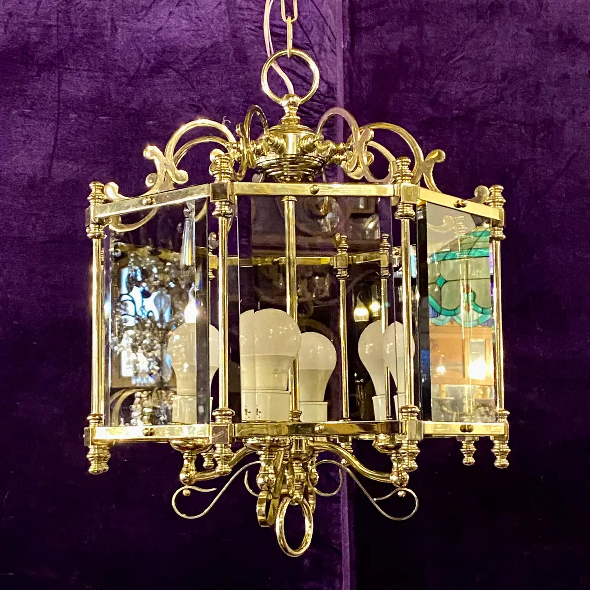 Beautiful Polished Brass Lantern 1