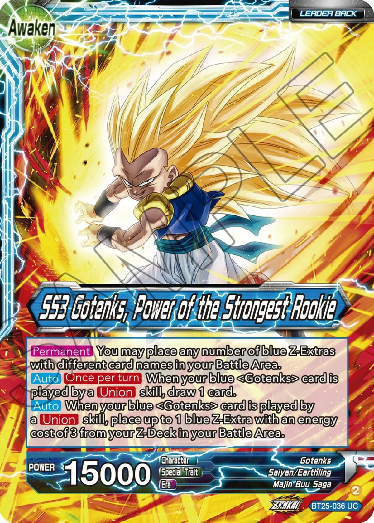 Gotenks // Ss3 Gotenks, Power Of The Strongest Rookie (Bt25-036) [Legend Of The Dragon Balls] 1