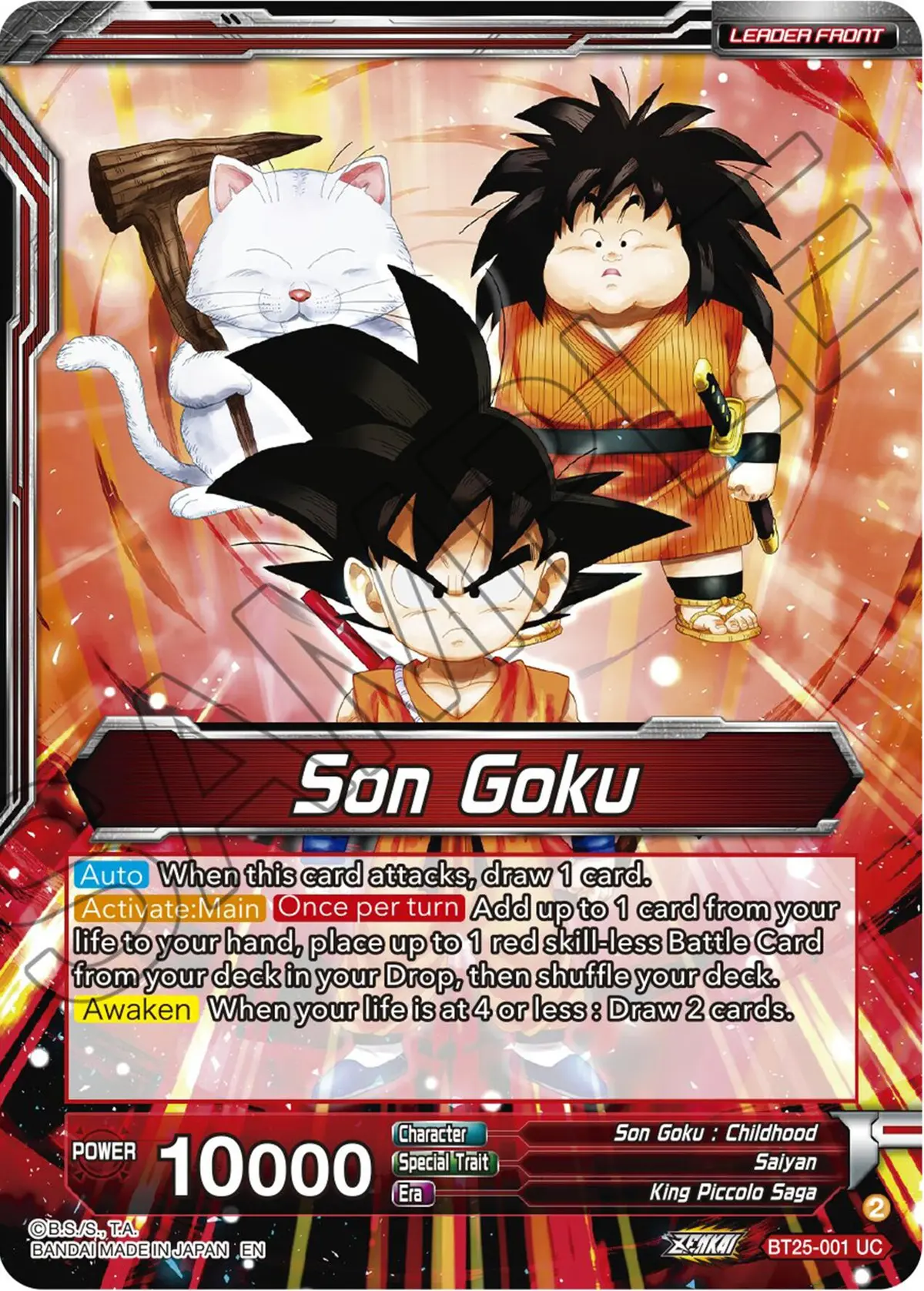 Son Goku // Son Goku, Face-Off With The Great Demon King (Bt25-001) [Legend Of The Dragon Balls] 1