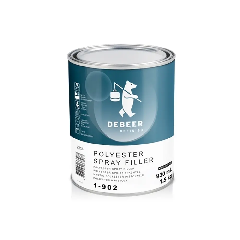 Debeer 1-902 Polyester Spray Filler 0.93L 1.5Kg 1