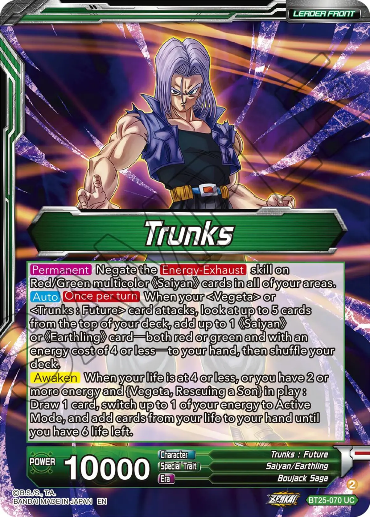 Trunks // Ss Trunks, Tournament Battle To The Death (Bt25-070) [Legend Of The Dragon Balls] 1