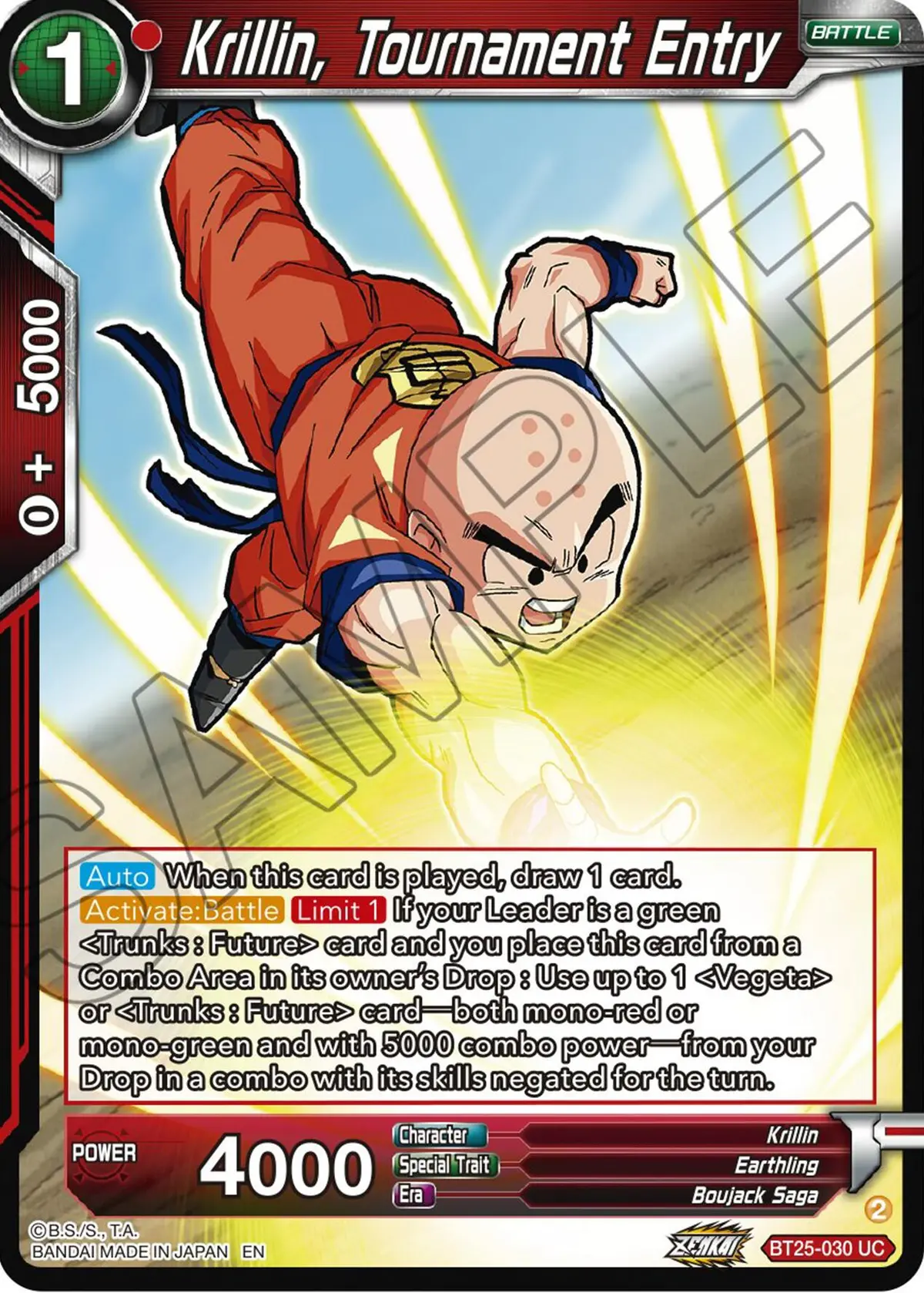 Krillin, Tournament Entry (Bt25-030) [Legend Of The Dragon Balls] 1