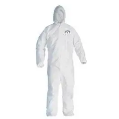 Tyvek® Coveralls, W/ Hood, Elastic Wrists & Elastic Ankles, White 1