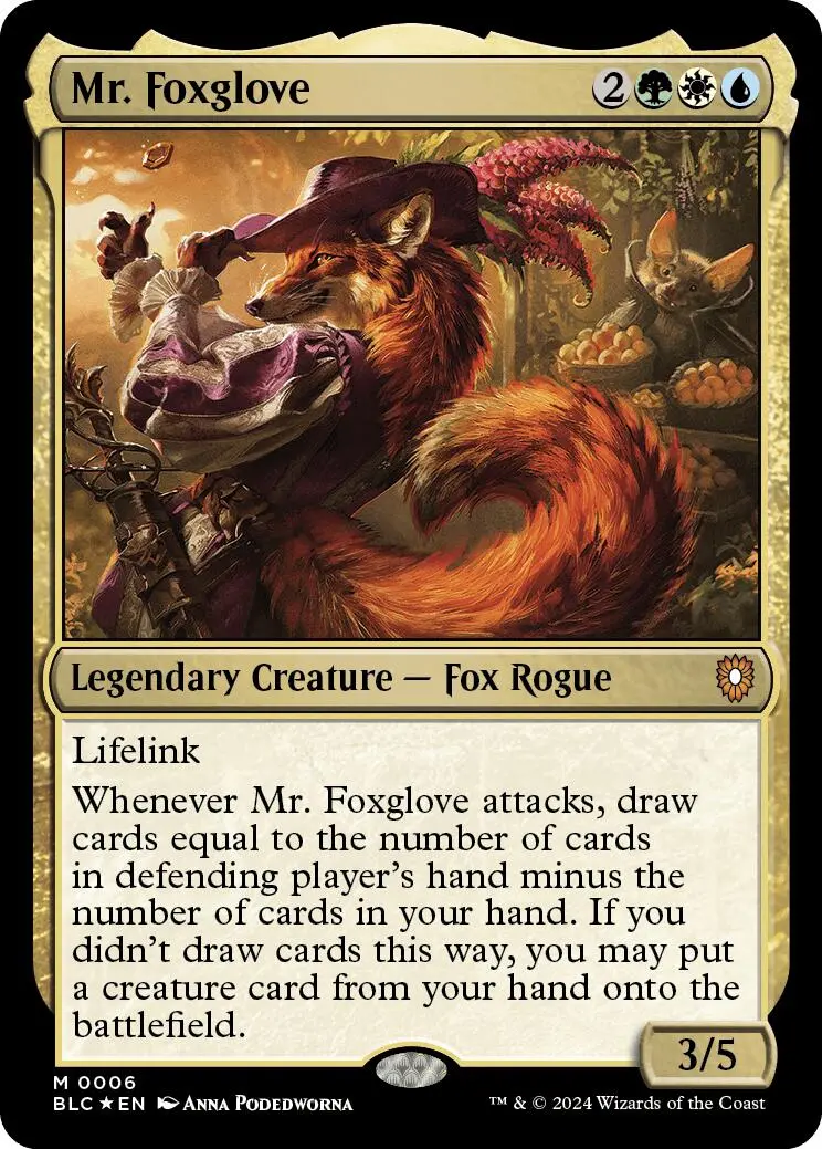 Mr. Foxglove [Bloomburrow Commander] 1