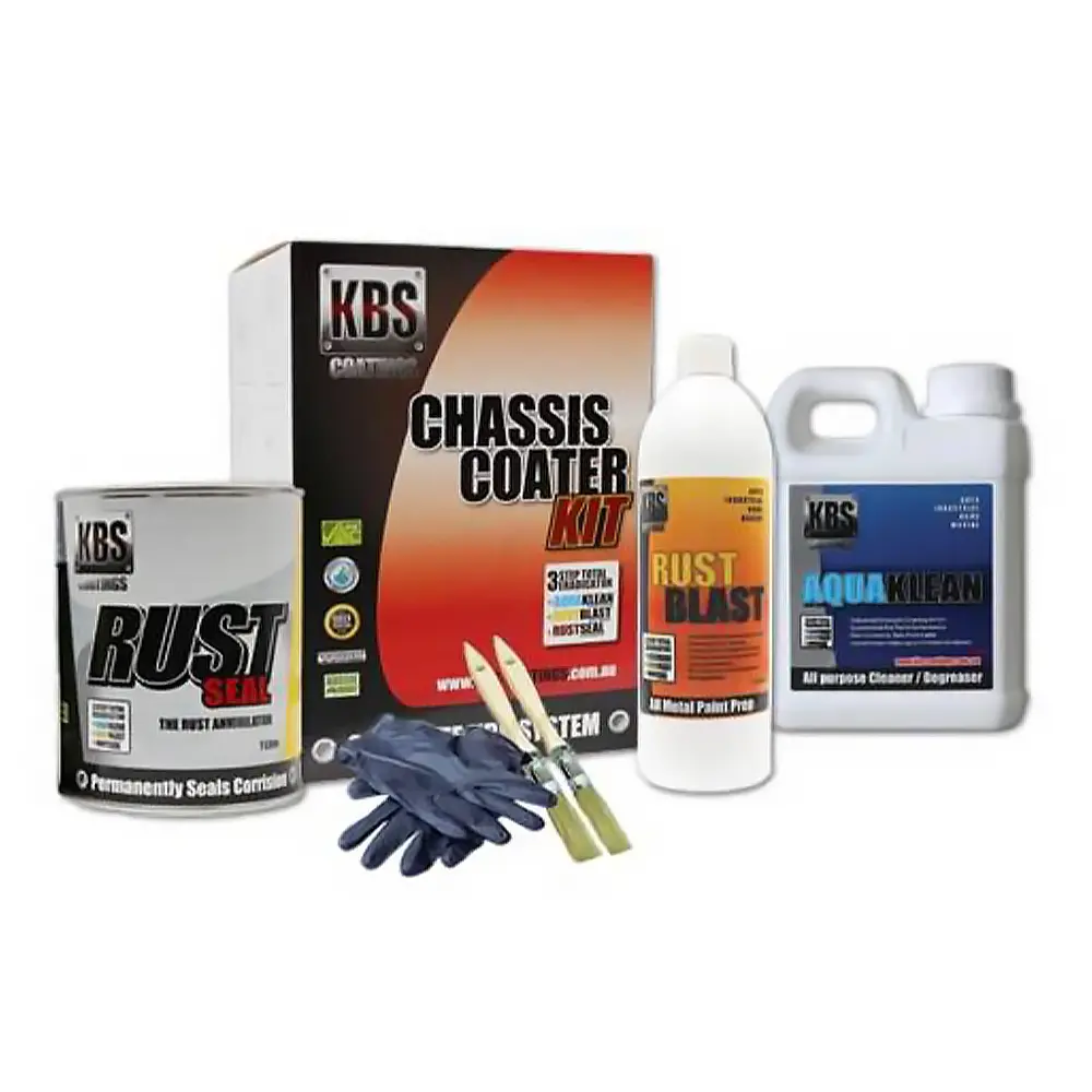 Kbs Chassis Coater Kit Gloss Black Paint Covers 5.5M² 3 Step Rust Prevention Coating 1