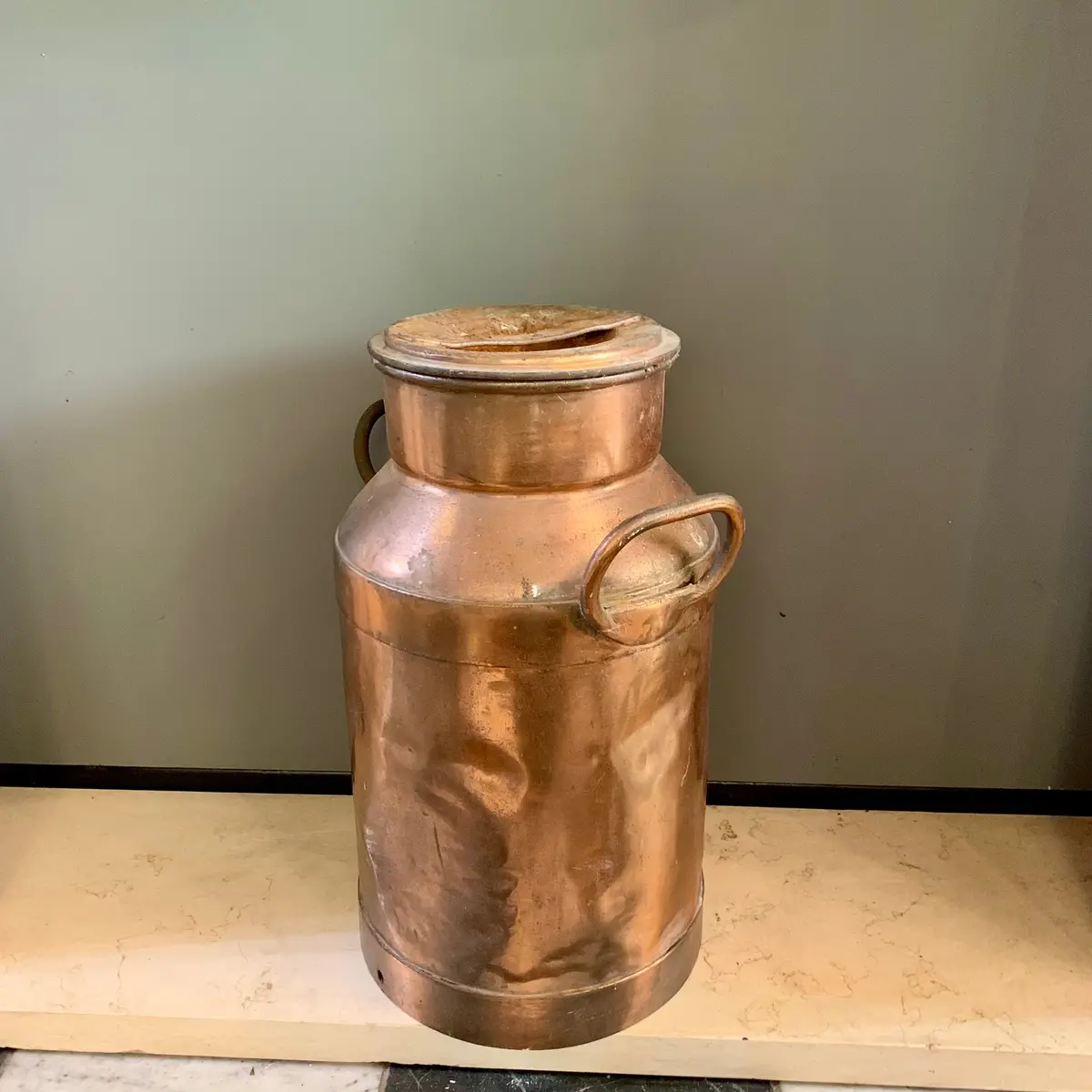 Antique Copper Milk Can 2