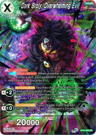 Dark Broly, Overwhelming Evil (Bt11-064) [Vermilion Bloodline 2Nd Edition] 1