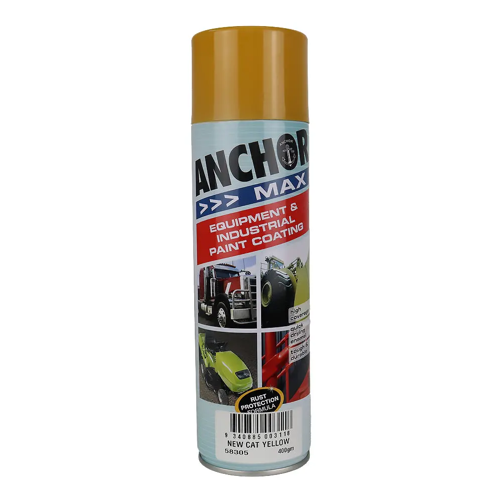 Anchor Max New Cat Yellow 400Gm Industrial Spray Paint High Coverage 1
