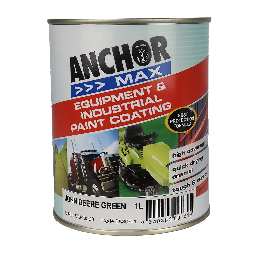 Anchor Max John Deere Green 1L Industrial Enamel Paint High Durability 1