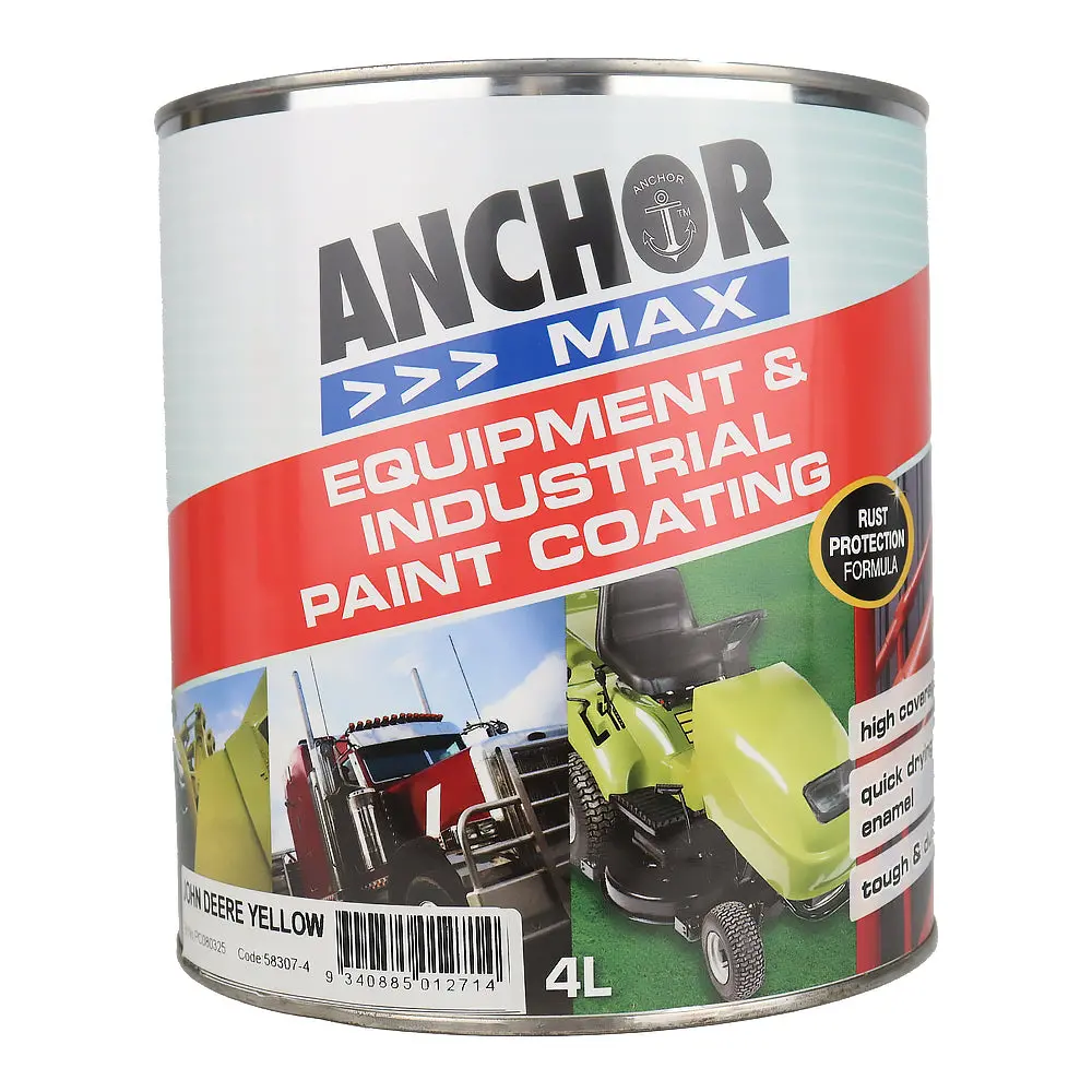 Anchor Max John Deere Yellow 4L Industrial Enamel Paint High Durability 1