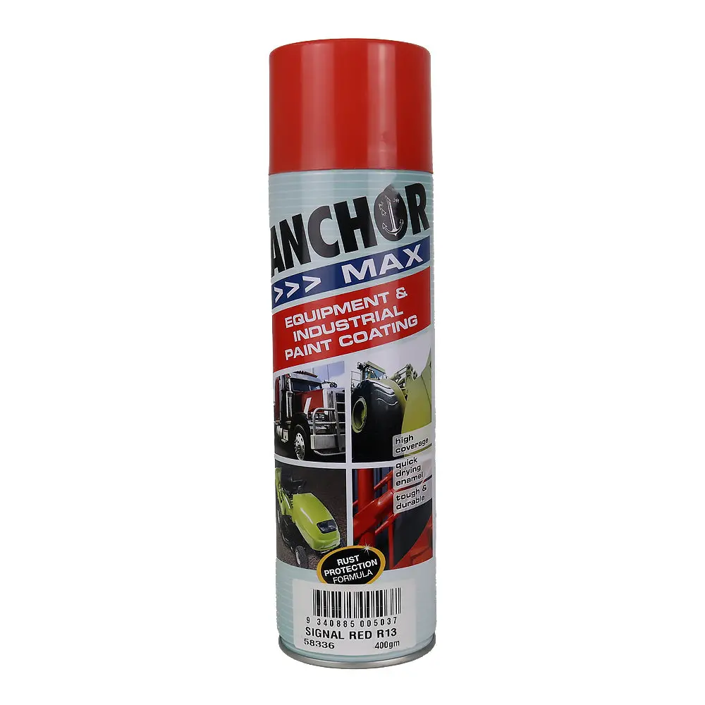 Anchor Max Signal Red R13 400Gm Industrial Spray Paint High Coverage 1