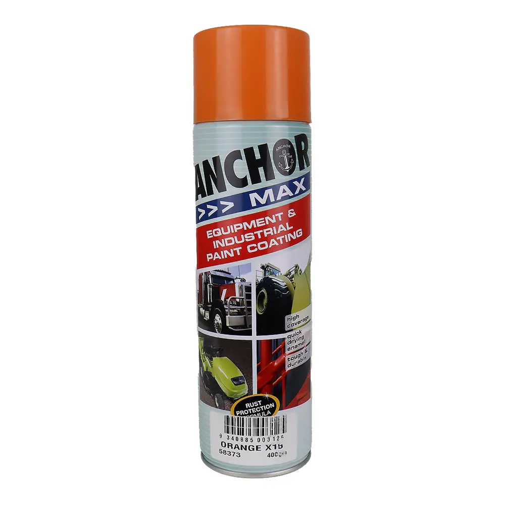 Anchor Max Orange X15 (Electrical) 400Gm Industrial Spray Paint High Coverage 1