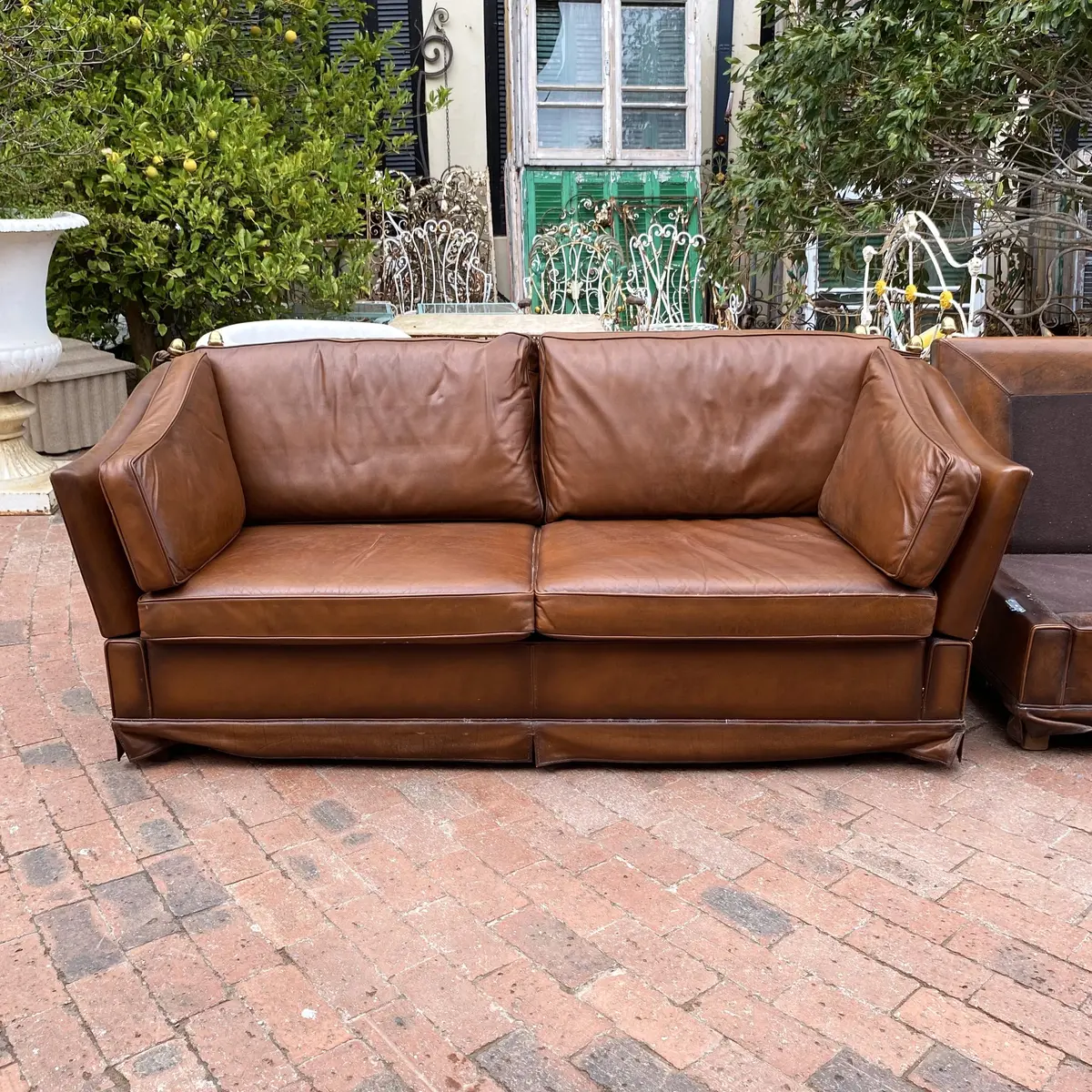 Tan Knoll Leather Sofa - Sold 1