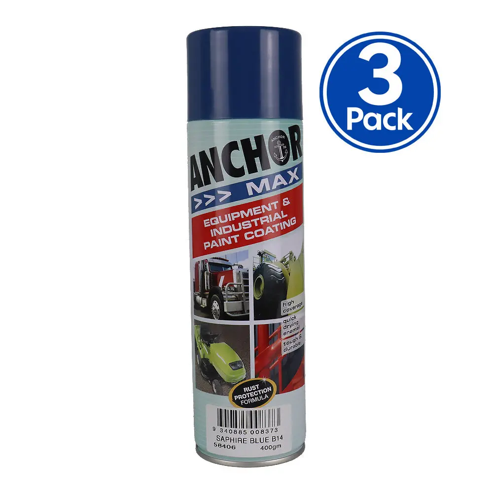 Anchor Max Saphire Blue B14 400Gm Industrial Spray Paint High Coverage X3 1