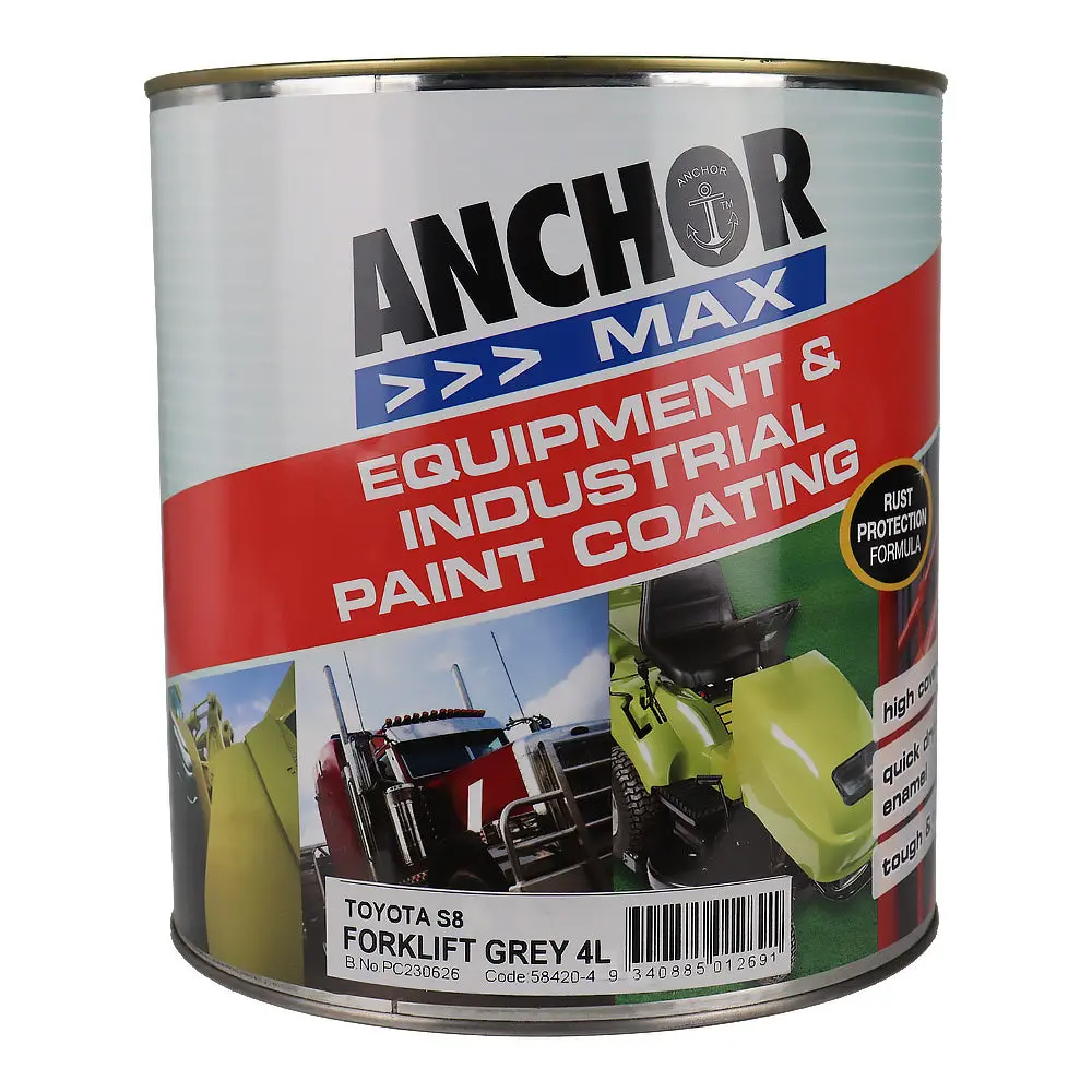 Anchor Max Forklift Grey S8 4L Industrial Enamel Paint High Durability 1
