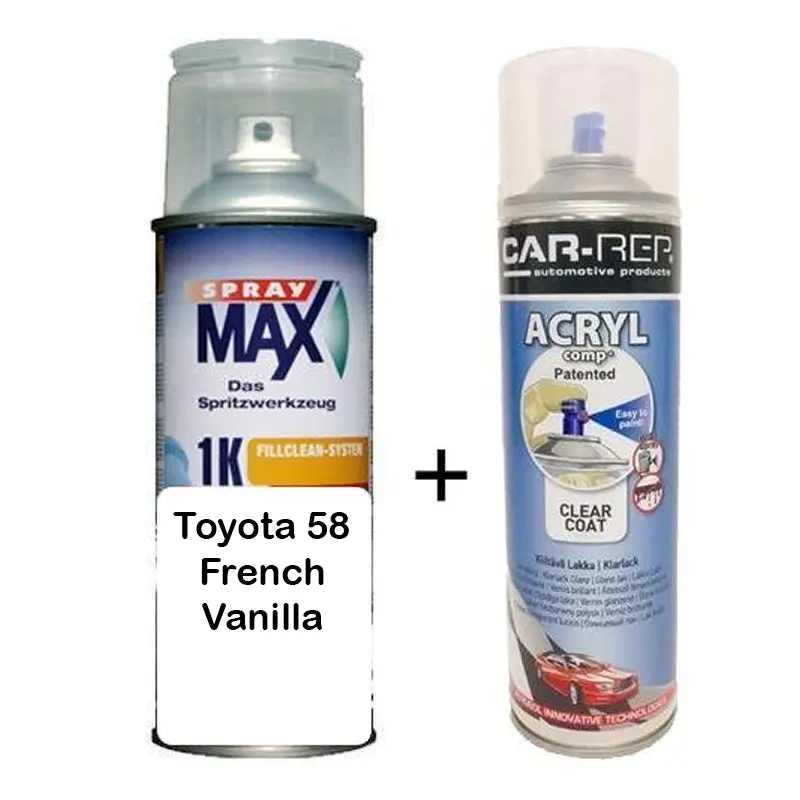 Auto Touch Up Paint For Toyota French Vanilla 58 Plus 1K Clear Coat 1