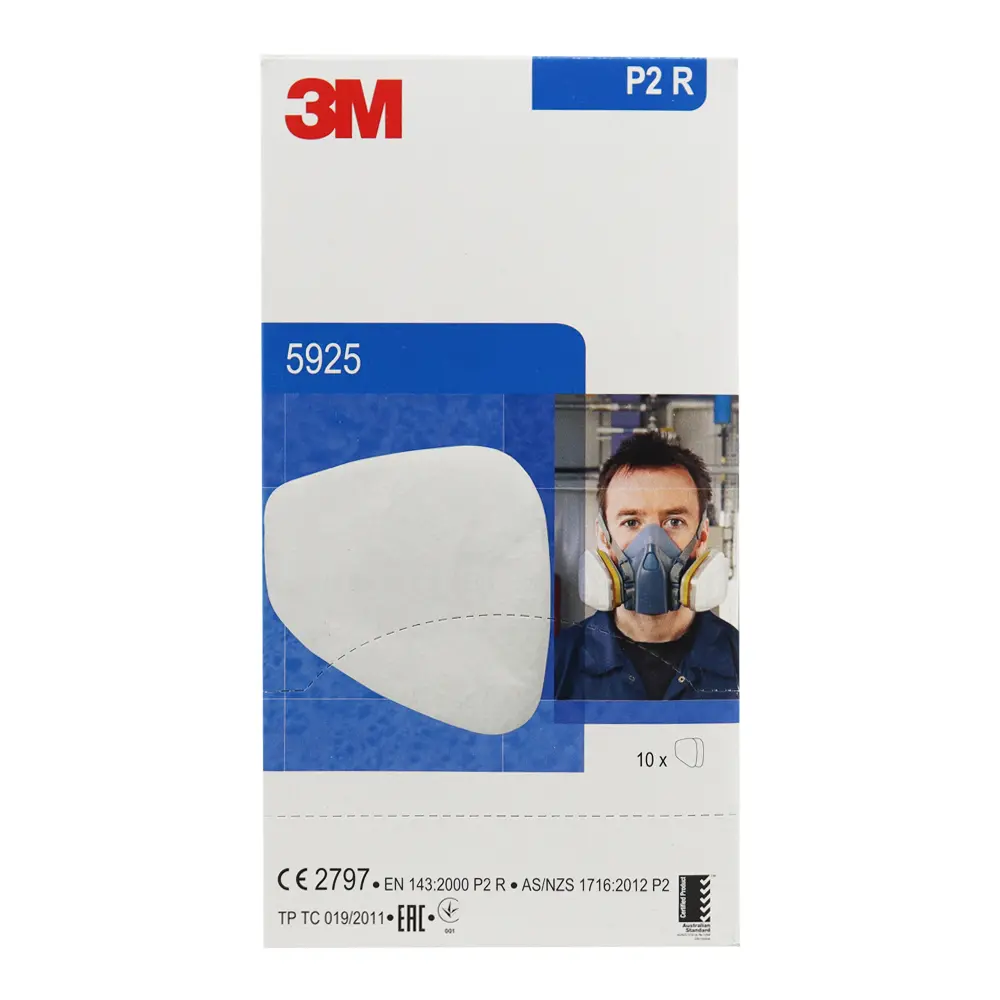 3M Respirator Particulate Filters P2r 5925 Prefilter X 20 Pack 1