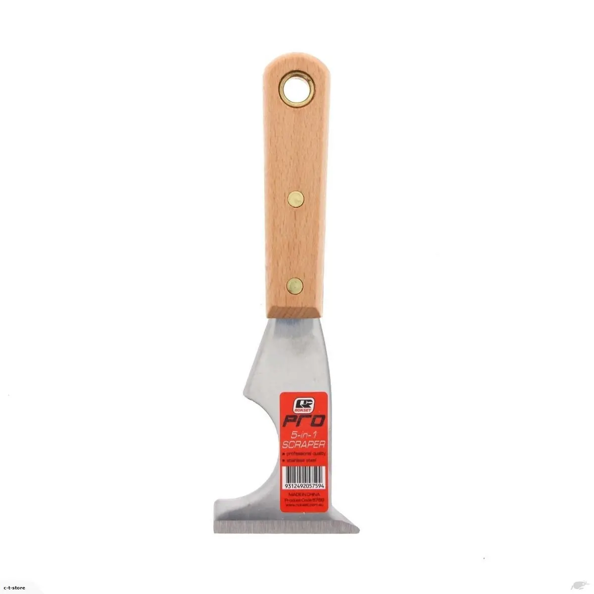 Rokset Pro 5-In-1 Paint Scraper Stainless Steel 1