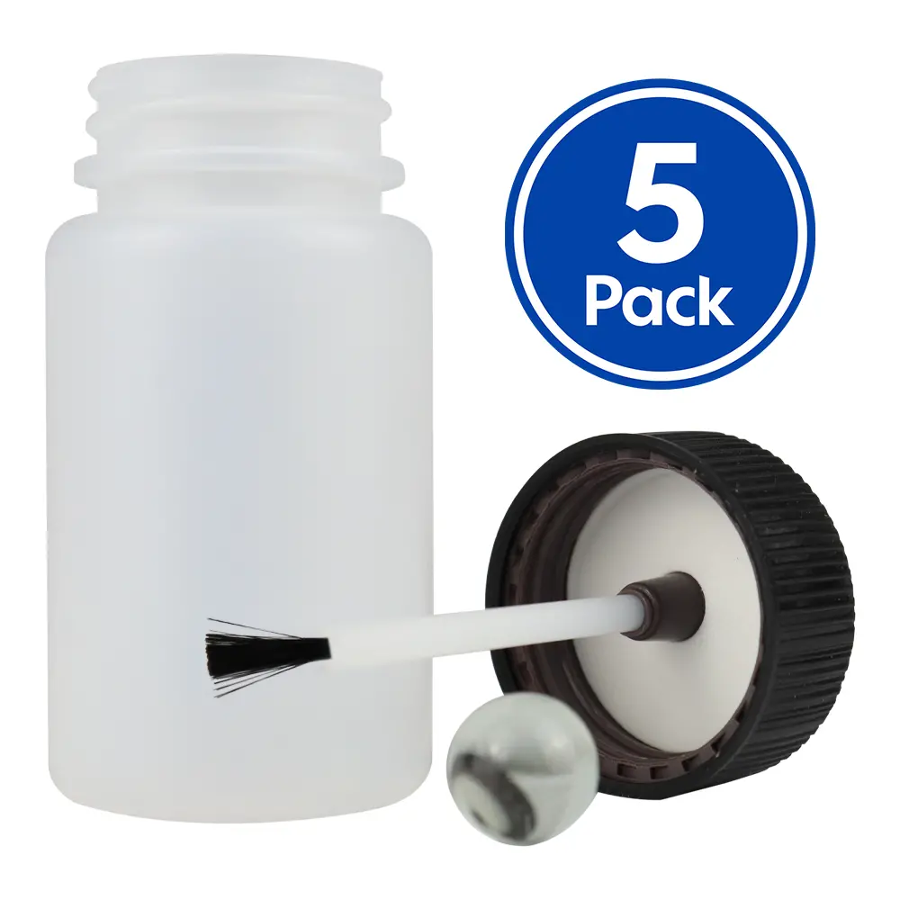 Empty Touch Up Bottles 50Ml + Brush Attached To Lid X 5 Pack 1