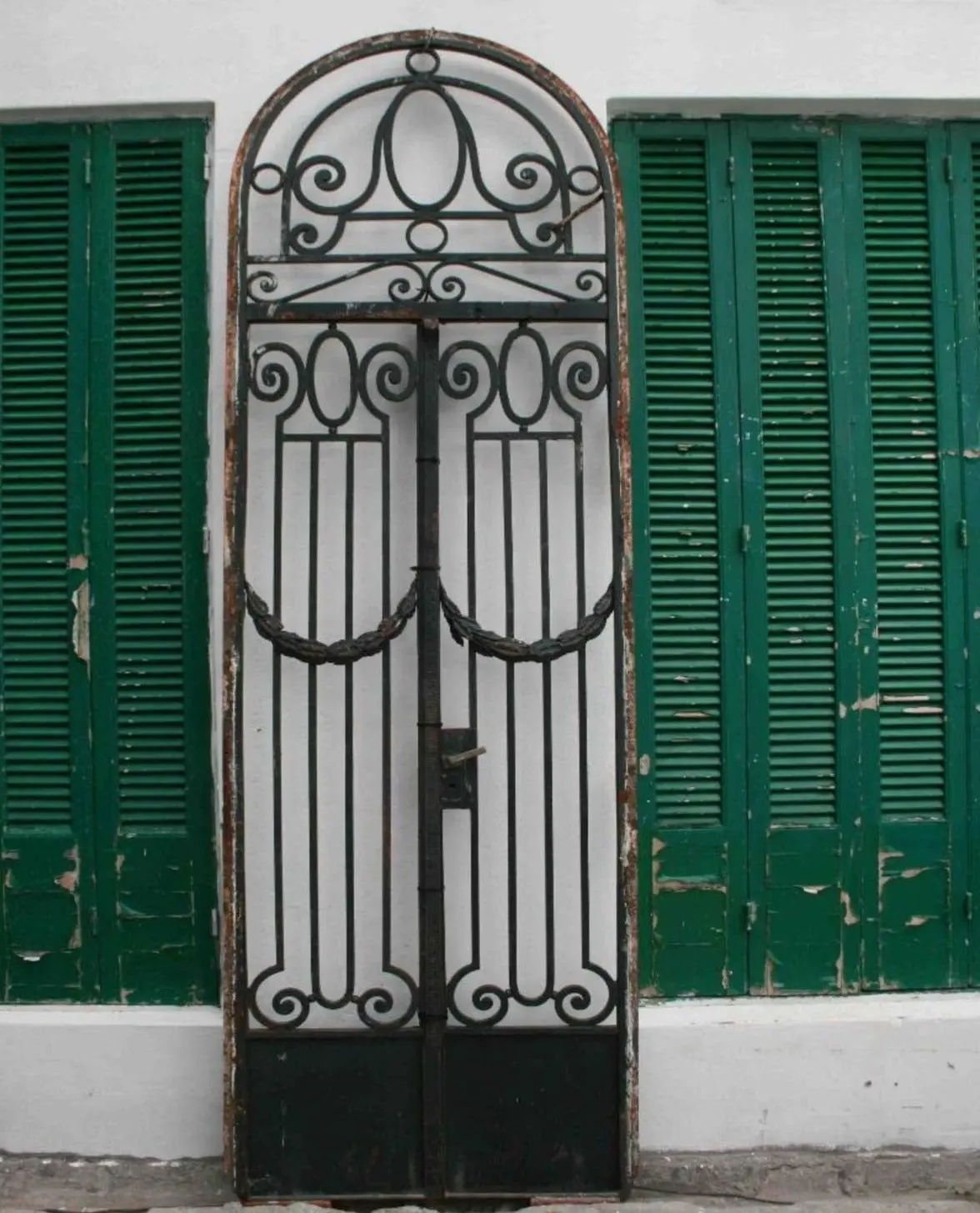 Antique Arched Forged Steel Gate - Sold 1